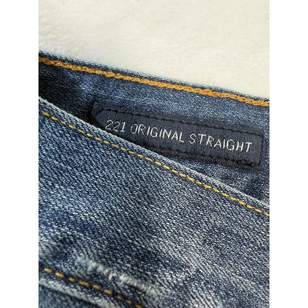 Lucky‎ Brand 221 Original Straight Jeans Mens 36x30 Medium Wash Blue Denim